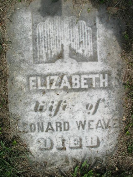 Elizabeth Weaver tombstone